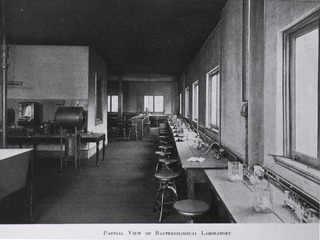 Partial view of bacteriological laboratory