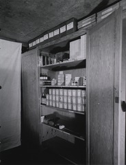 USN Medical Supply Storehouse NO. 3: Narcotic Locker- Wooden, fitted with hardware