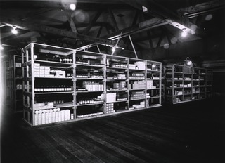 USN Medical Supply Storehouse NO. 3: Storage Facilities (shelving) Issue Storehouse Bldg