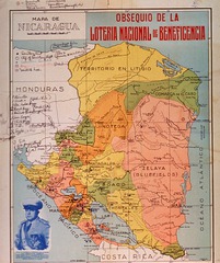 Mapa de Nicaragua: Obsequio de la Loteria Nacional de Beneficencia
