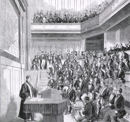 The Theatre of the Royal College of Surgeons, London, During the Delivery of the Hunterian Oration