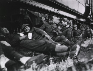 U. S. Army Base Hospital Number 3, Vauclaire, France: Arrival of hospital train