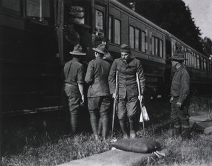 U. S. Army Base Hospital Number 3, Vauclaire, France: Arrival of the hospital train