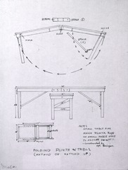 U.S. Army. General Hospital No. 21: Plans for folding Plinth and Table