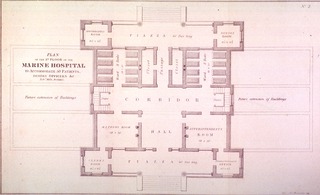 Plan of the 1st. Floor of the Marine Hospital to Accommodate 50 Patients, Besides Officers &C