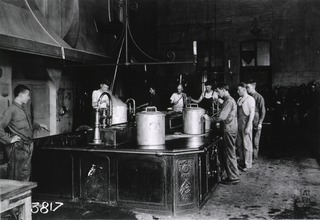U. S. Army Base Hospital Number 41, Paris, France: Preparing mess for the wounded American soldiers