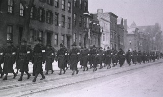 U.S. Army. Base Hospital No.33, Portsmouth, England: Parade for Liberty Loan at Albany, N.Y