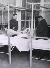U. S. Army Camp Hospital No. 34, Romsey, England: Italian American soldier in hospital