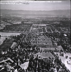 U.S. Army, Dibble General Hospital, Palo Alto, California: Aerial view