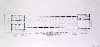 U.S. Army. Letterman General Hospital, Presidio, San Francisco, Ca: Plan- One Story General Ward Pavilion