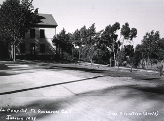 U.S. Army Station Hospital, Fort Rosecrans, California: Side elevation