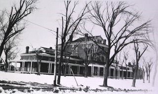 U.S. Army. Station Hospital, Fort Logan, CO: Side view- Main Building
