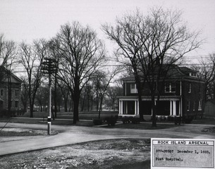 U.S. Army, Post Hospital, Rock Island Arsenal, Illinois: Exterior view of quarters