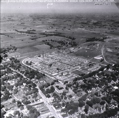 U.S. Army, Shick General Hospital, Clinton, Iowa: Aerial view