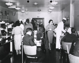 U.S. Army. Martin Army Hospital, Fort Benning, Ga: Interior view- PX Snack Bar