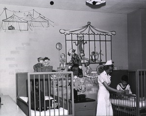 U.S. Army. Martin Army Hospital, Fort Benning, Ga: Interior view- Pediatric Ward