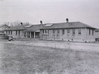 U.S. Army Station Hospital, Edgewood Arsenal, Maryland: Front view of administration building