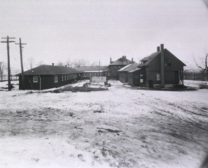 U.S. Army. Station Hospital, Fort Brady, Mich: Exterior view- NCO Quarters and new CCC Ward