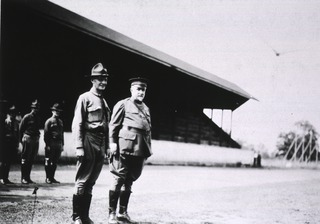 U.S. Medical Field Service School, Carlisle Barracks, Pennsylvania: R.O.T.C., General McCaw from the S.G.O., and Colonal Ashburn, C.O