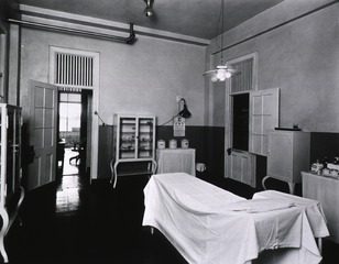 U.S. Army. Station Hospital, Fort Amador, Canal Zone: Interior view- Dressing Room, showing Pharmacy and Surgeons Office