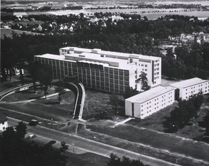 U.S. Army. Hospital, Munich: Aerial view
