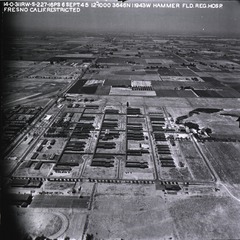 U.S. Army Air Forces. Regional Hospital, Hammer Field, Fresno, Ca: Aerial view