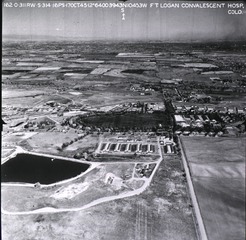 U.S. Army Air Forces. Convalescent Hospital, Fort Logan, Colorado: Aerial view