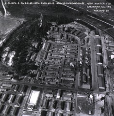 U.S. Army Air Forces. Base Hospital, Hunter Field, Savannah, Ga: Aerial view