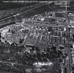U.S. Army Air Forces. Base Hospital, Hunter Field, Savannah, Ga: Aerial view