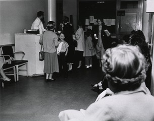 U.S. Naval Hospital, San Diego, CA: Waiting room scene, Dependent's Services