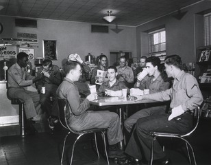 U.S. Naval Hospital, Beaufort, SC: Patients in the snack bar