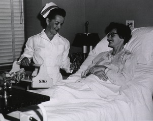 U.S. Naval Hospital, Beaufort, SC: Nurse attending a dependent patient