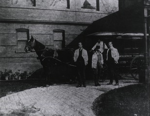 Central Dispensary and Emergency Hospital, Washington, D.C: Emergency Hospital's resident staff and horse drawn ambulance
