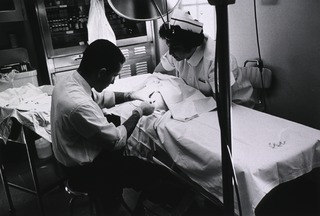 U.S. Marine Hospital, Baltimore, Maryland: Spinal tap on pediatric patient