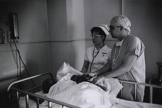 U.S. Marine Hospital, Baltimore, Maryland: Physician taking blood pressure