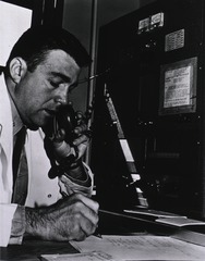 U.S. Public Health Service Hospital, Bethel, AK: Doctor Keefer conducts daily medical clinic via short wave radio to villages in service unit