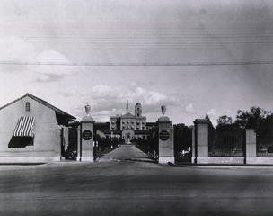 U.S. Veteran's Administration Hospital, Tucson, AZ: View through main gate