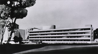 Cedars of Lebanon Hospital, Los Angeles, CA: General view from plan drawing