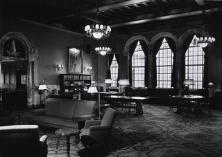 Mayo Clinic and Foundation, Rochester, Minn: Interior view- Main Reading Room of Library, showing windows