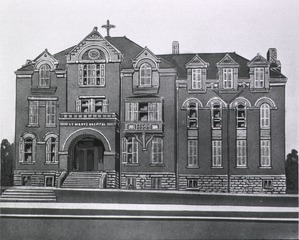 Saint Mary's Hospital, Rochester, Minn: Exterior view of original building
