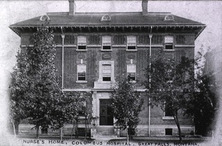Columbus Hospital, Great Falls, Mont: Exterior view- Nurses Home