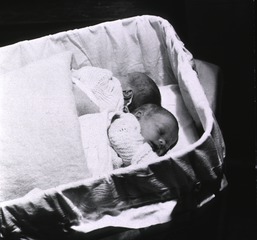 Middlesex Hospital, London, England: Twin babies