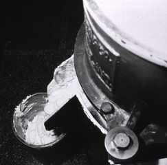 Middlesex Hospital, London, England: Ointment being prepared in electric mixer