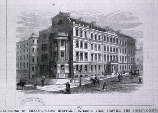 Charing Cross Hospital, London, England: Exterior view, Showing The Improvements