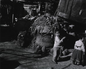 Leper Colony near Pusan, Korea: Scene with two children