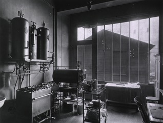 U.S. American National Red Cross Hospital No.3, Paris, France: Interior view- Sterilizing and Dressing Room