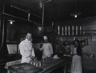 U.S. American National Red Cross Hospital No.3, Paris, France: Interior view- Kitchen