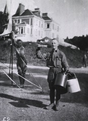 U.S. American National Red Cross Hospital No. 7, Jouy-sur-Morin, France: The "Chow man" bring mess for the wounded soldiers