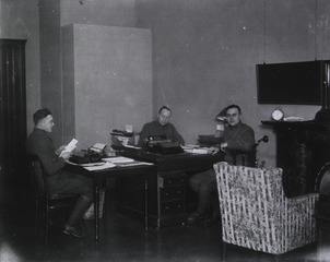 U.S. American National Red Cross Hospital No. 22, London, England: Interior of Administration Department Office