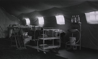 U.S. American National Red Cross Evacuation Hospital No. 110, Coincy, France: Interior of operating room